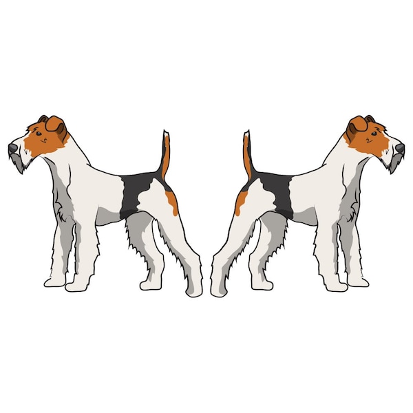 Wire Fox Terrier Dog Decal, Dog Lover Decor Vinyl Sticker